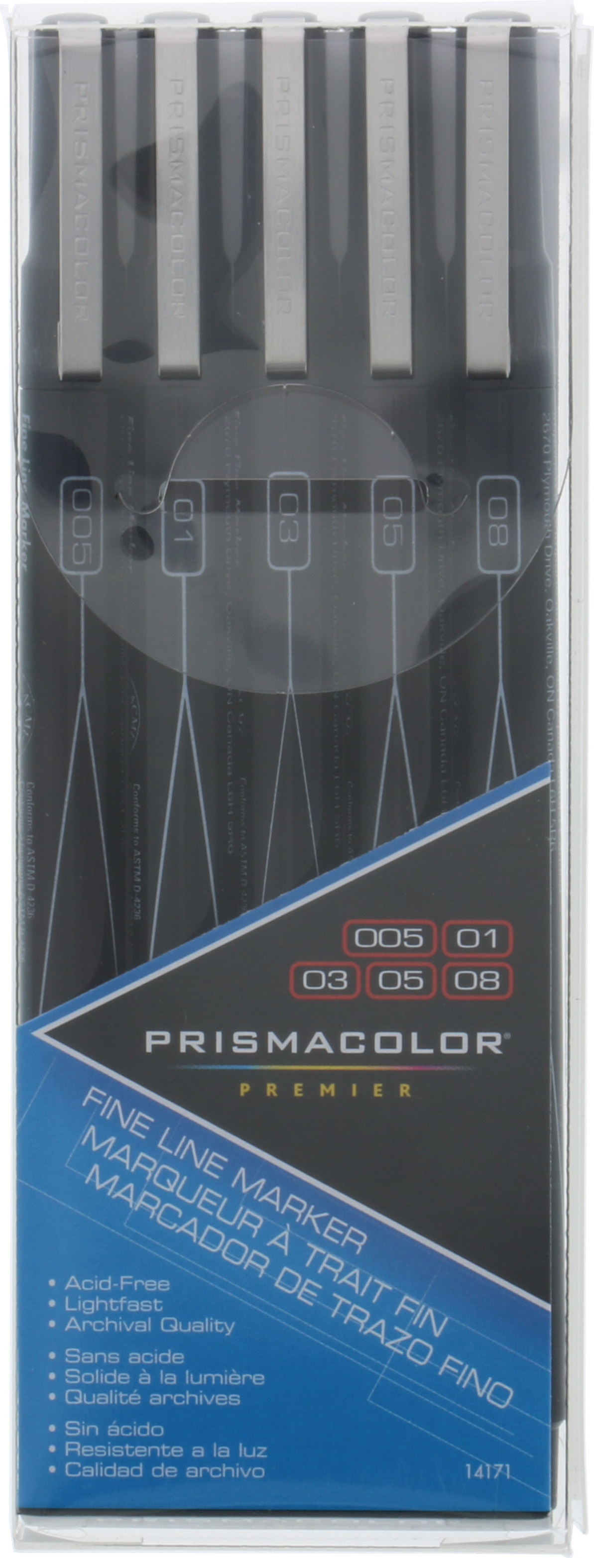 PRISMA FINELINE SET 5CT BLACK