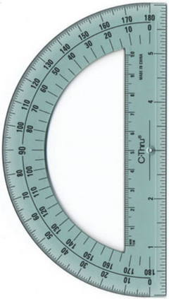 PROTRACTOR 6' 180DEG GREEN