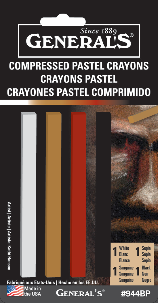 COMPRESSED PASTELS TRADIONAL COLORS 4 PACK