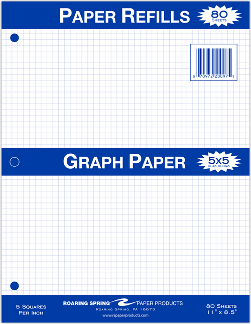 FILLER PAPER 5x5 80SH QUAD