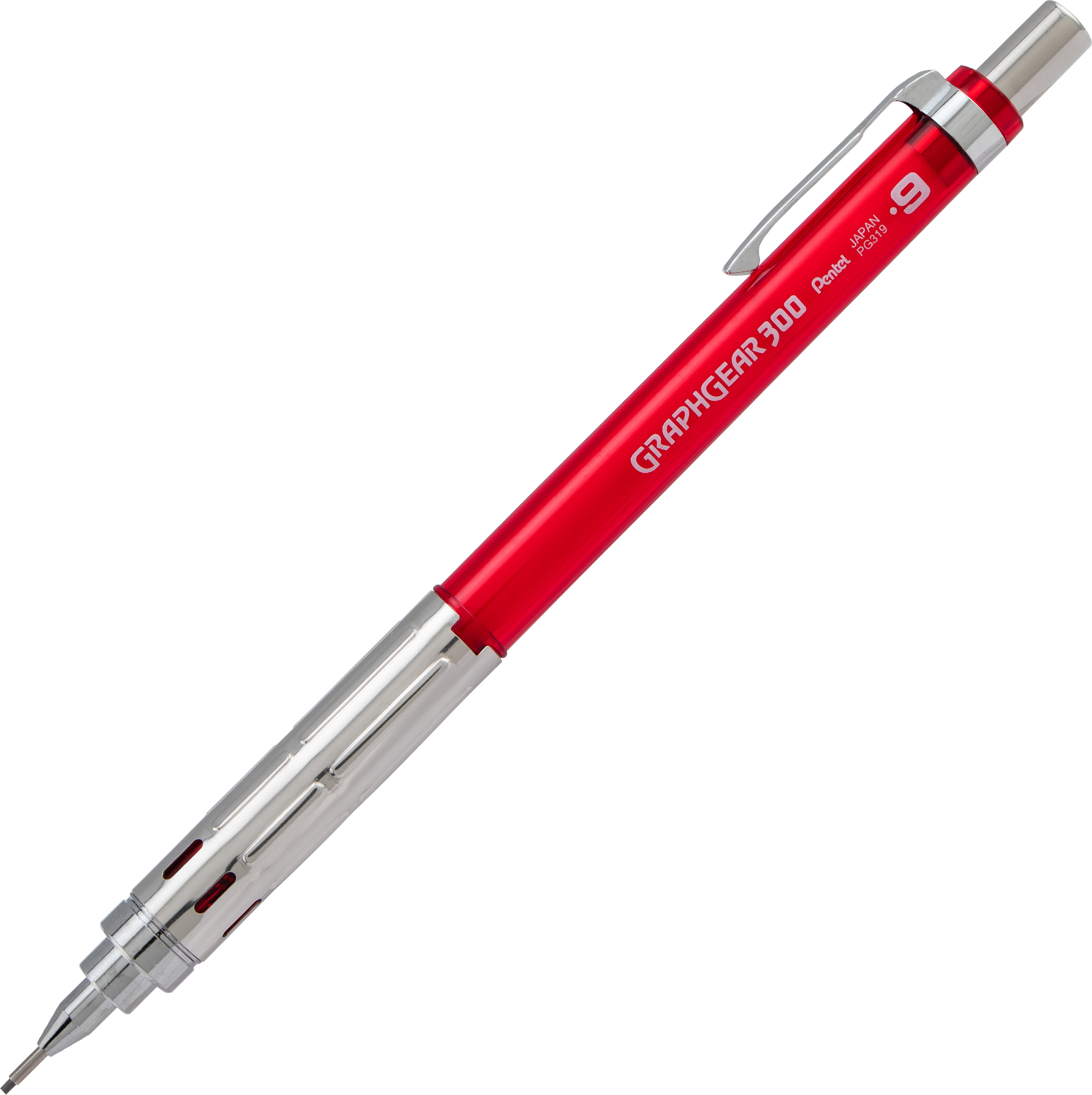 MECHINCAL PENCIL GRAPH GEAR 300 RED .9MM