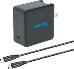 OnHand Universal Laptop Charger, 65W, Black