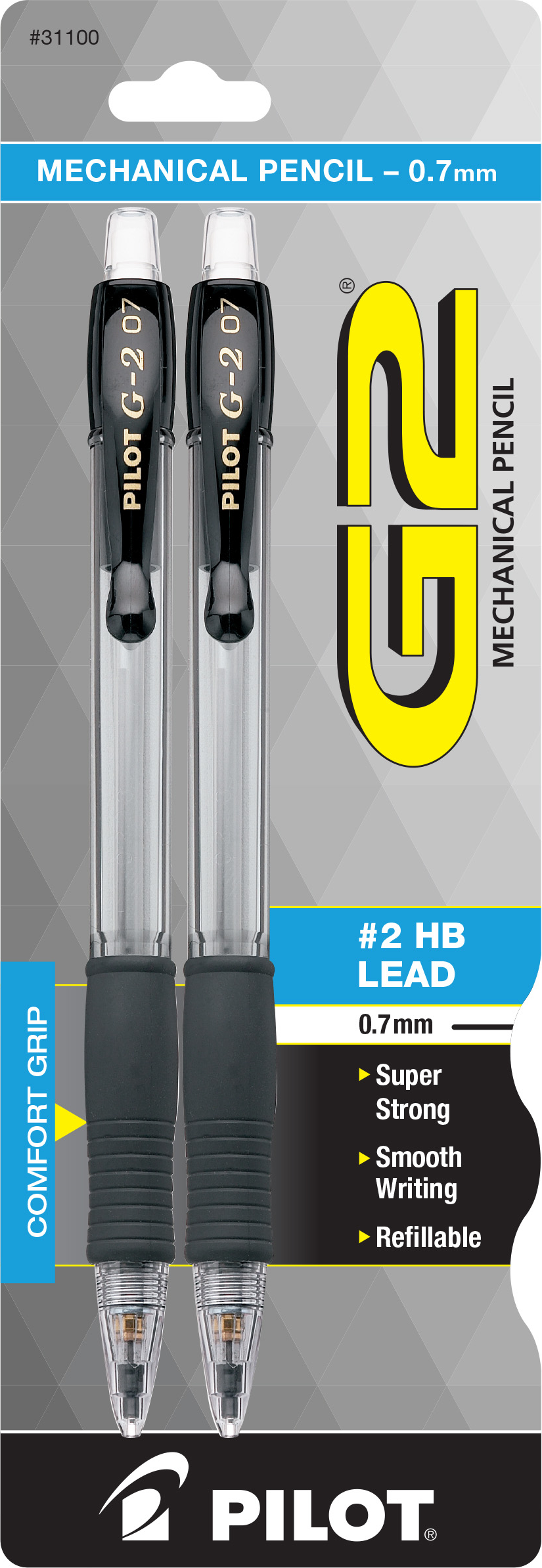 PENCIL G2 .7MM 2PK