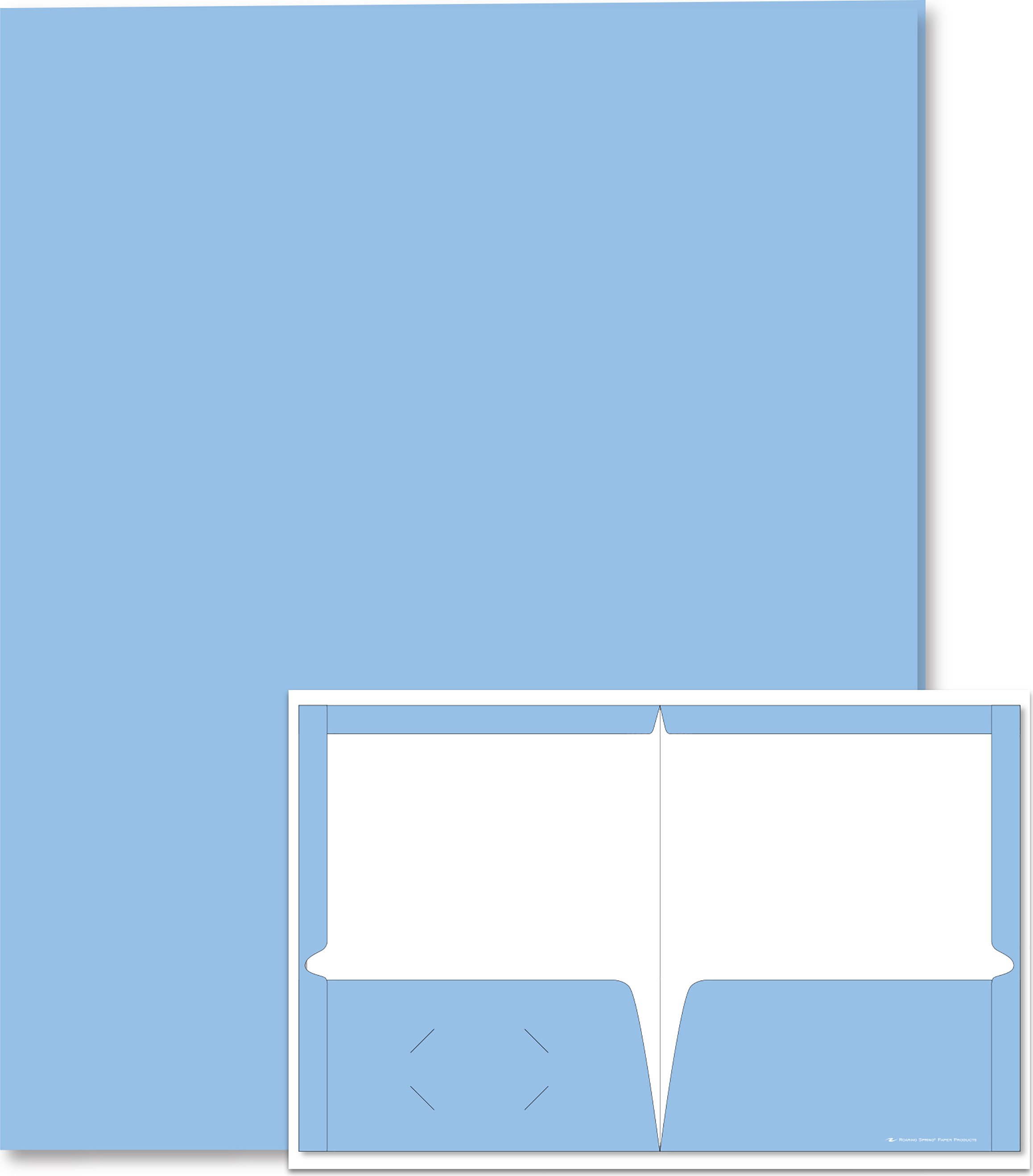 PORTFOLIO 2 POCKET LAMINATED LT BLUE