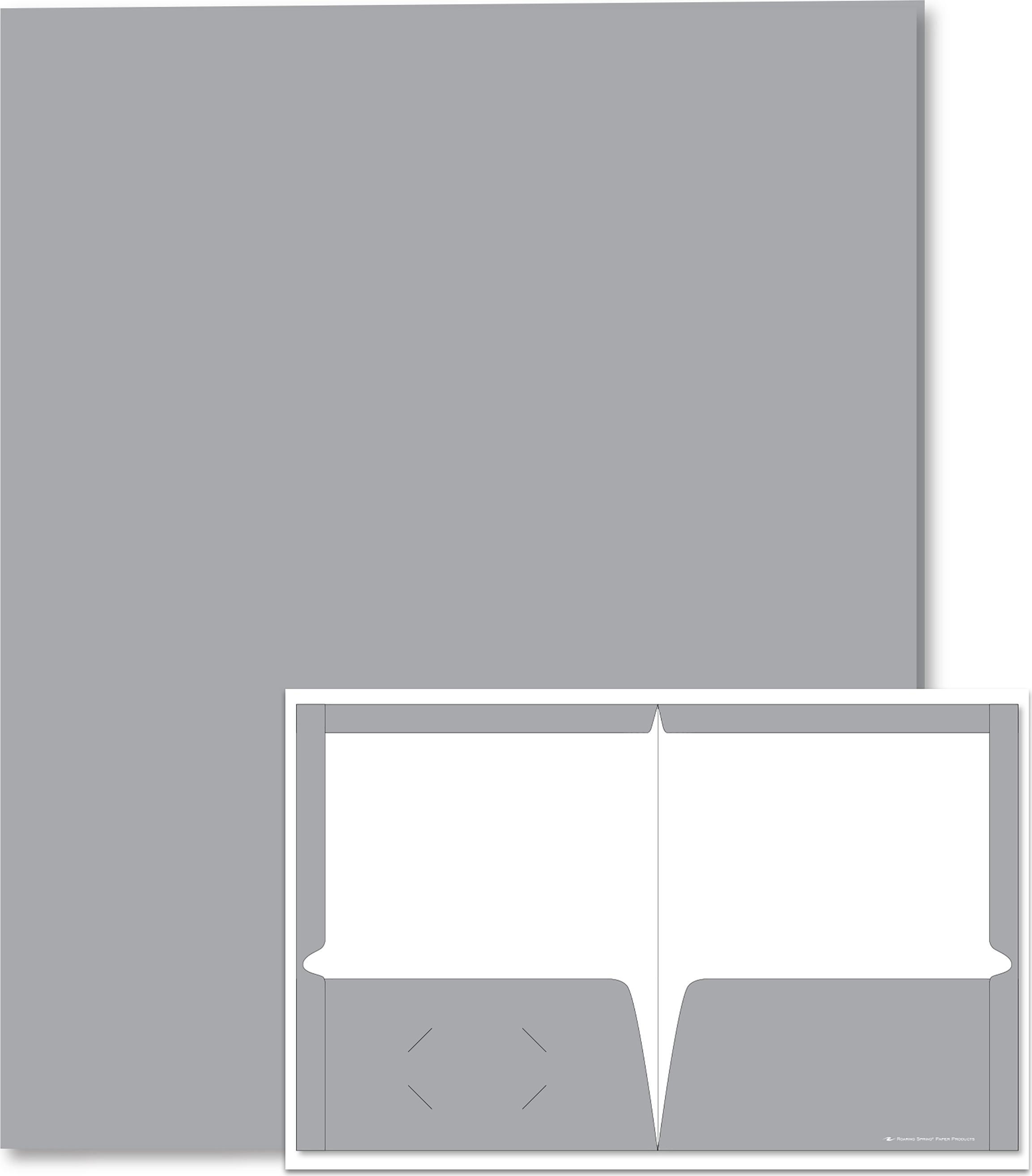 PORTFOLIO 2 POCKET LAMINATED SILVER