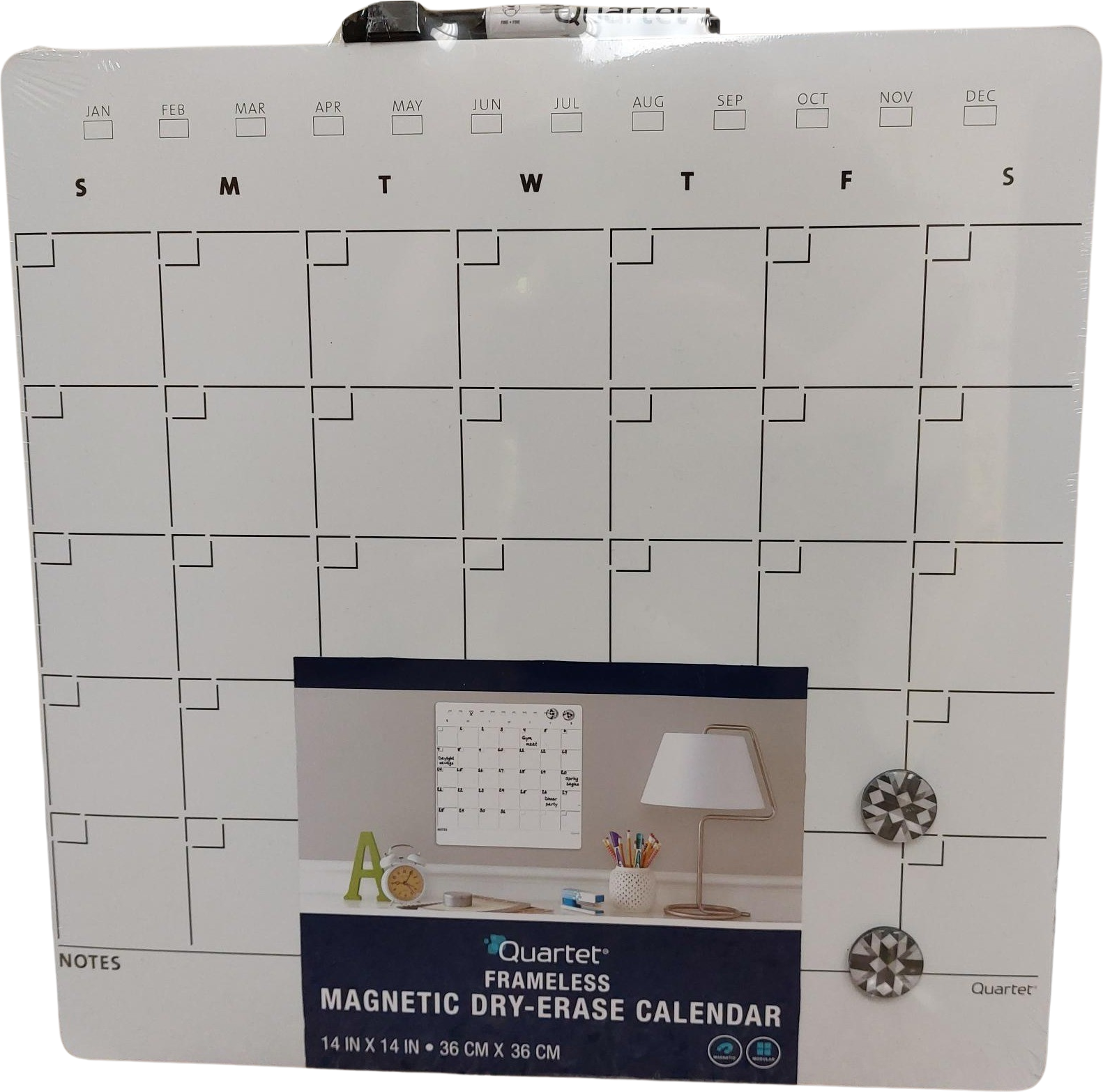 DRY ERASE MAGNT CALENDAR 14X14