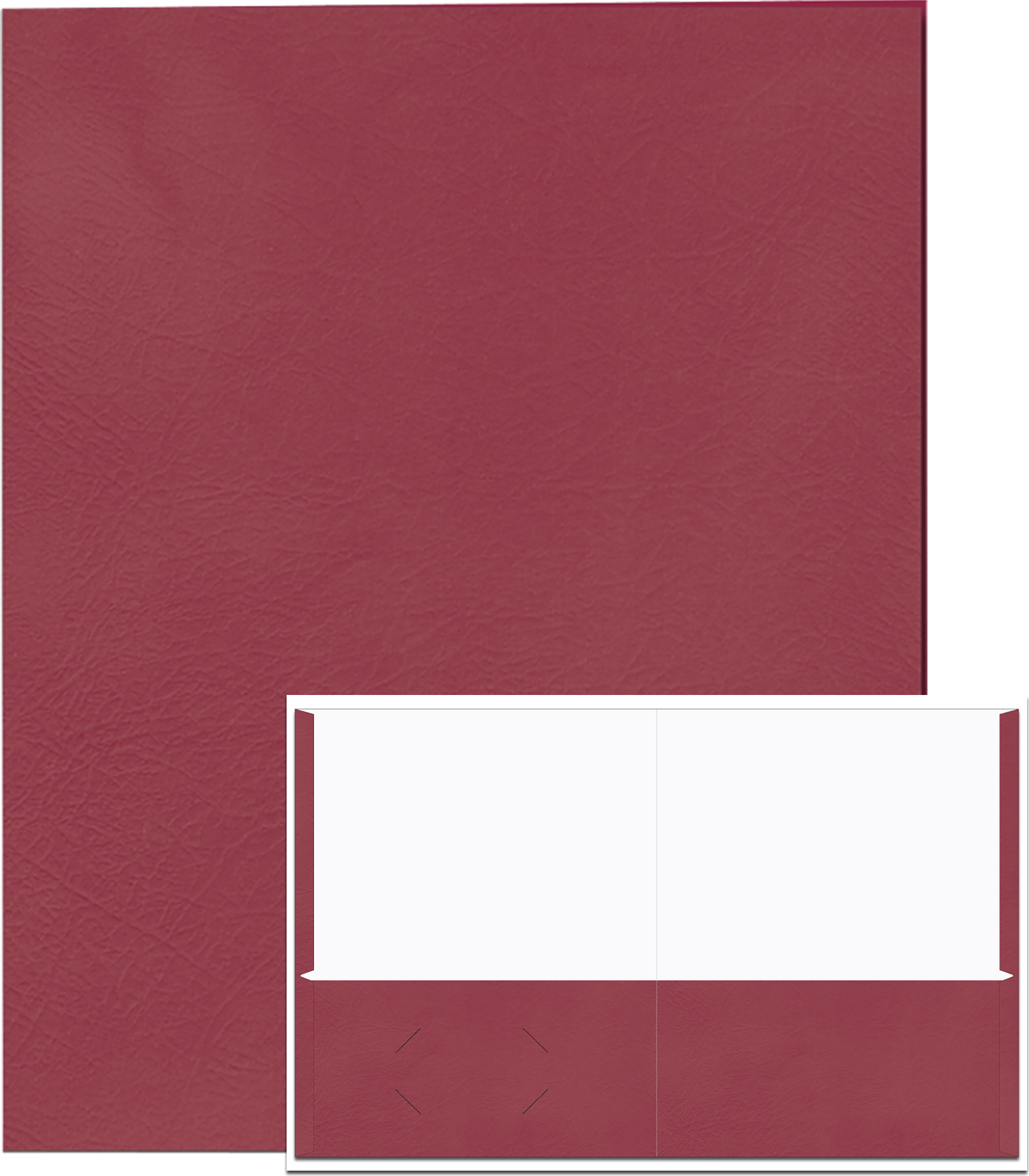 PORTFOLIO 2 POCKET LEATHERETTE BURGUNDY
