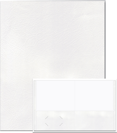PORTFOLIO 2 POCKET LEATHERETTE ANTQ WHT