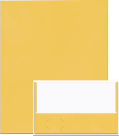 PORTFOLIO 2 POCKET LEATHERETTE YELLOW
