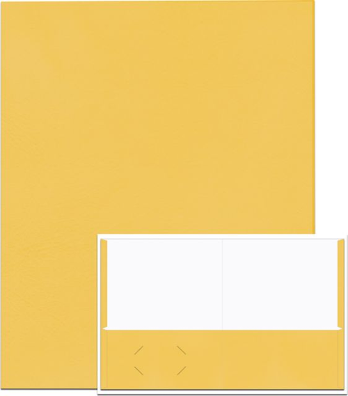 PORTFOLIO 2 POCKET LEATHERETTE YELLOW