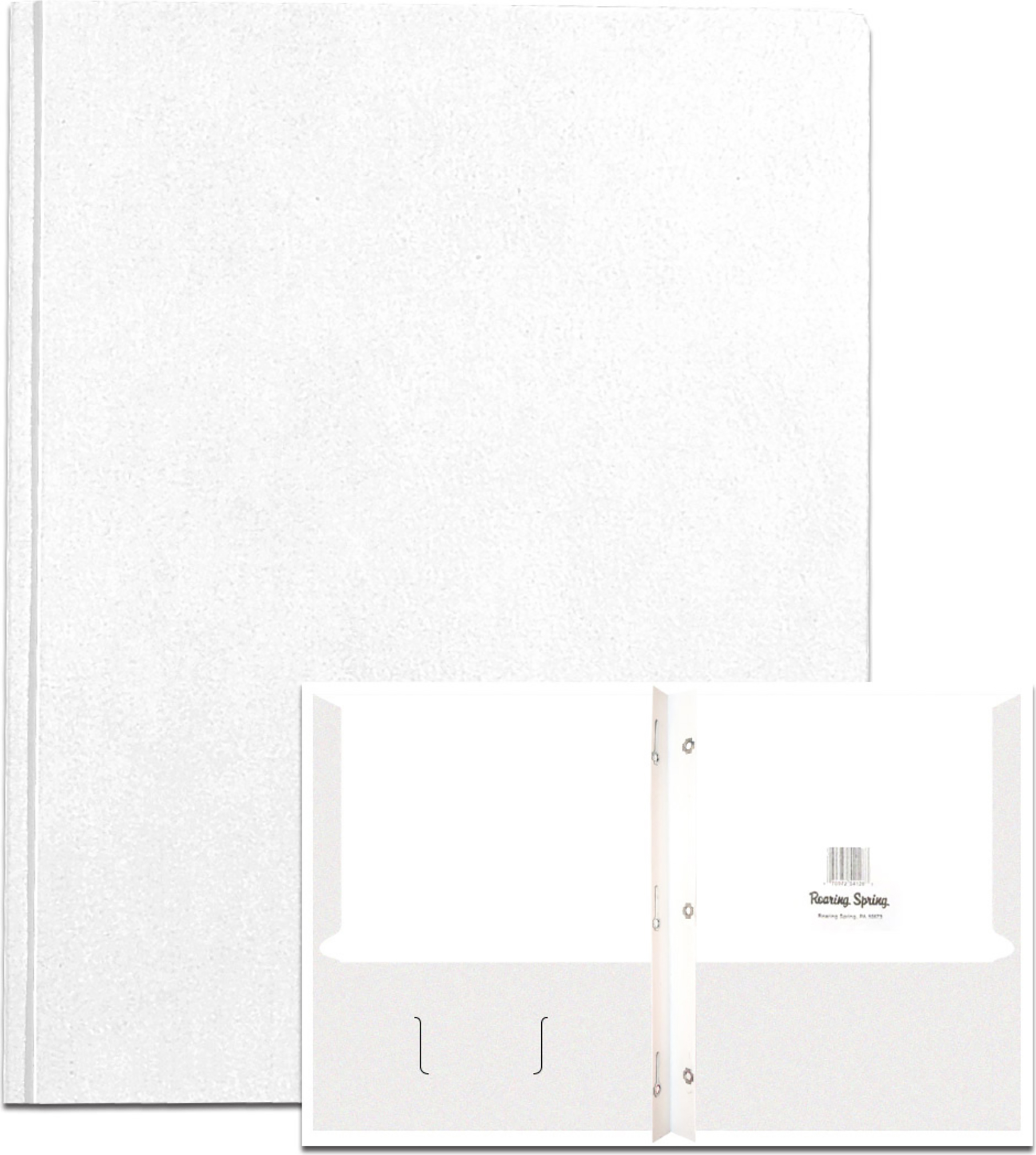 PORTFOLIO 2 POCKET 3PRONG ANTQ WHITE