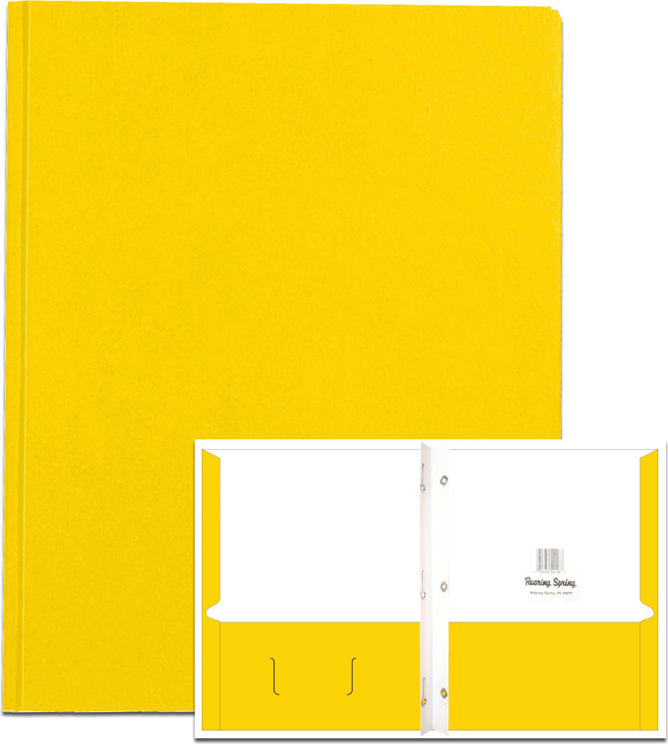 PORTFOLIO 2 POCKET 3PRONG YELLOW