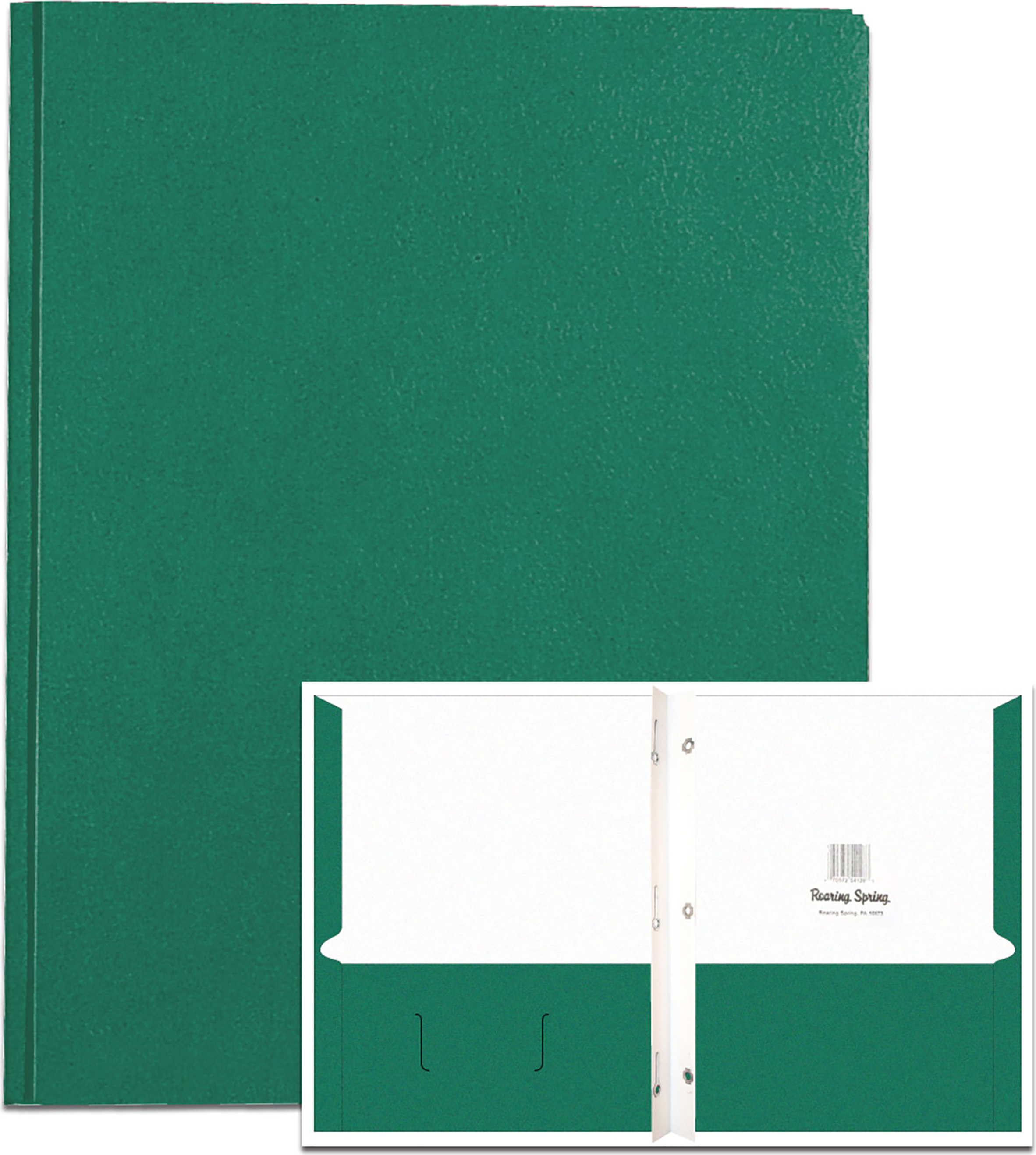 PORTFOLIO 2 POCKET 3PRONG DARK GRN