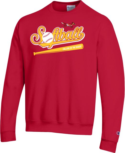College of the Desert Champion Fleece Crew College of the Desert Roadrunners Softball Design - ONLINE ONLY
