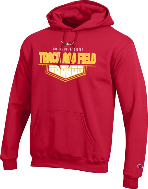 College of the Desert Champion Fleece Hoodie College of the Desert Roadrunners Track and Field Design - ONLINE ONLY