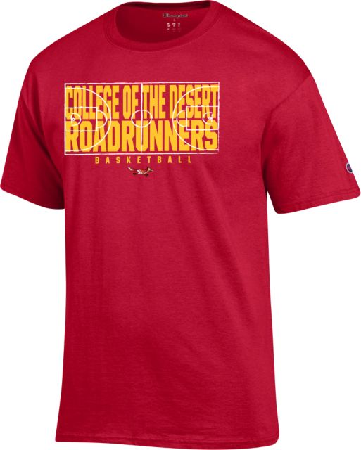 College of the Desert Champion T Shirt College of the Desert Roadrunners Basketball Design - ONLINE ONLY