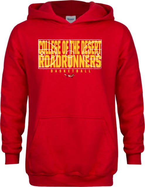 College of the Desert Youth Fleece Hoodie College of the Desert Roadrunners Basketball Design - ONLINE ONLY