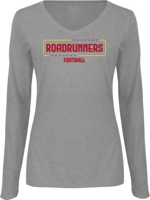 College of the Desert Womens Long Sleeve V Neck Tee Roadrunners Football - ONLINE ONLY