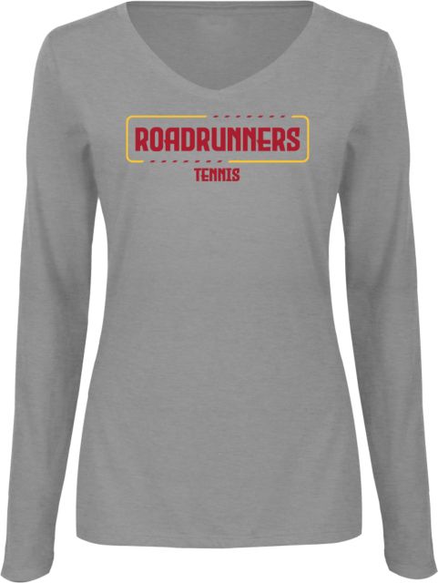 College of the Desert Womens Long Sleeve V Neck Tee Roadrunners Tennis - ONLINE ONLY
