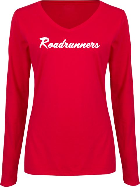 College of the Desert Womens Long Sleeve V Neck Tee Roadrunners Script - ONLINE ONLY