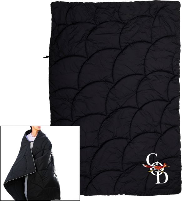 College of the Desert Wearable Camping Blanket COD with Roadrunner - ONLINE ONLY