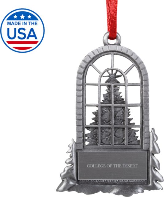 College of the Desert Tree in Window Ornament College of the Desert Flat Engraved - ONLINE ONLY
