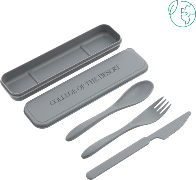 College of the Desert Bamboo Fiber Cutlery Set College of the Desert Flat Engraved - ONLINE ONLY