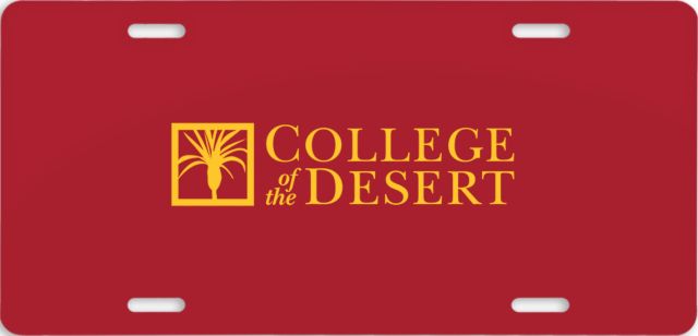 College of the Desert License Plate College of the Desert - ONLINE ONLY