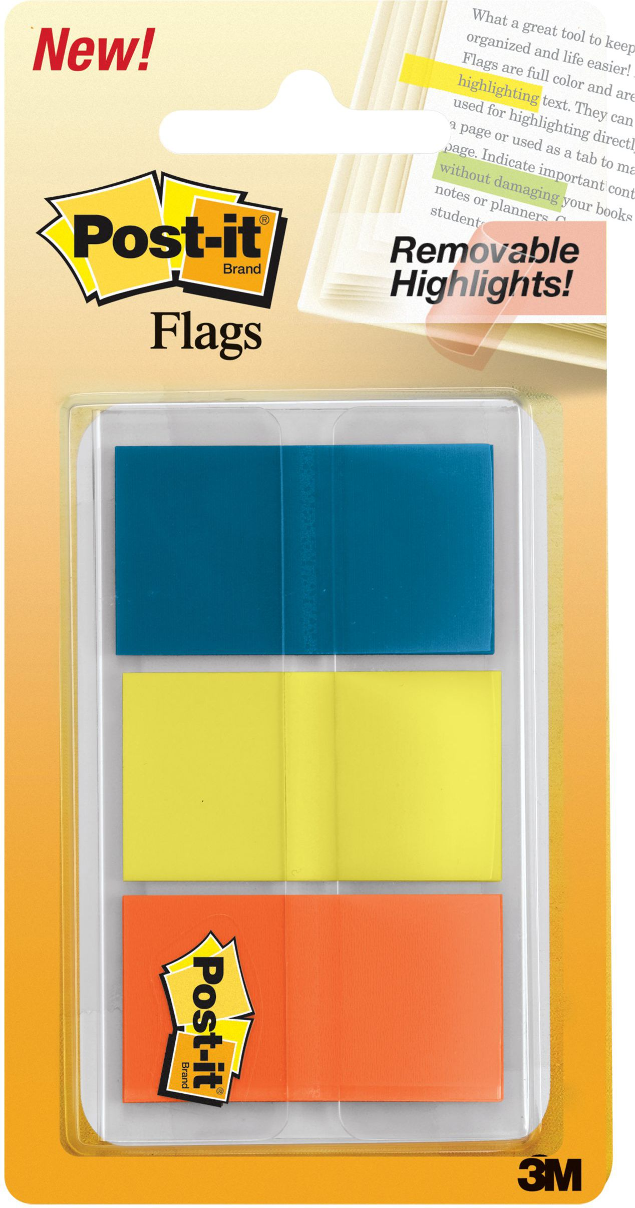POST-IT FLAG 1" 20CT PINK/ORANGE/GREEN