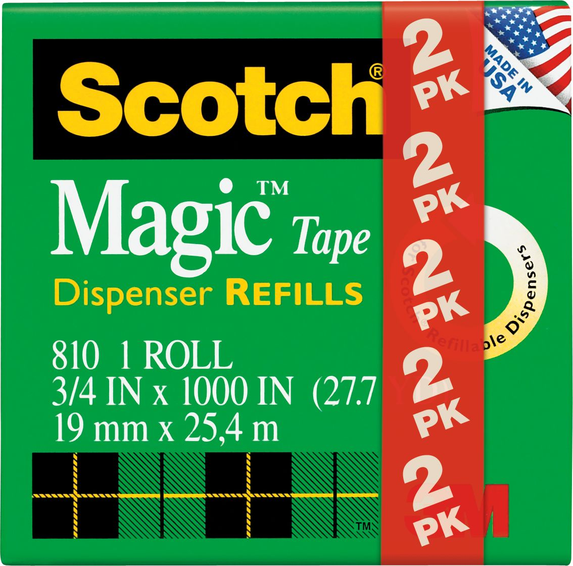 MAGIC TAPE REFILL .75X1000 2PK