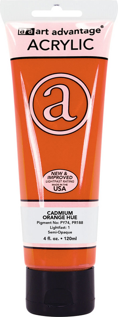 CADMIUM ORANGE 4OUNCE ACRYLIC