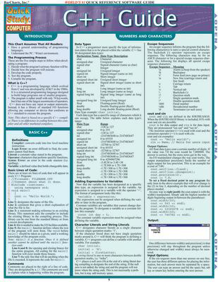 C++ Guide : World's #1 Quick Reference Software Guide