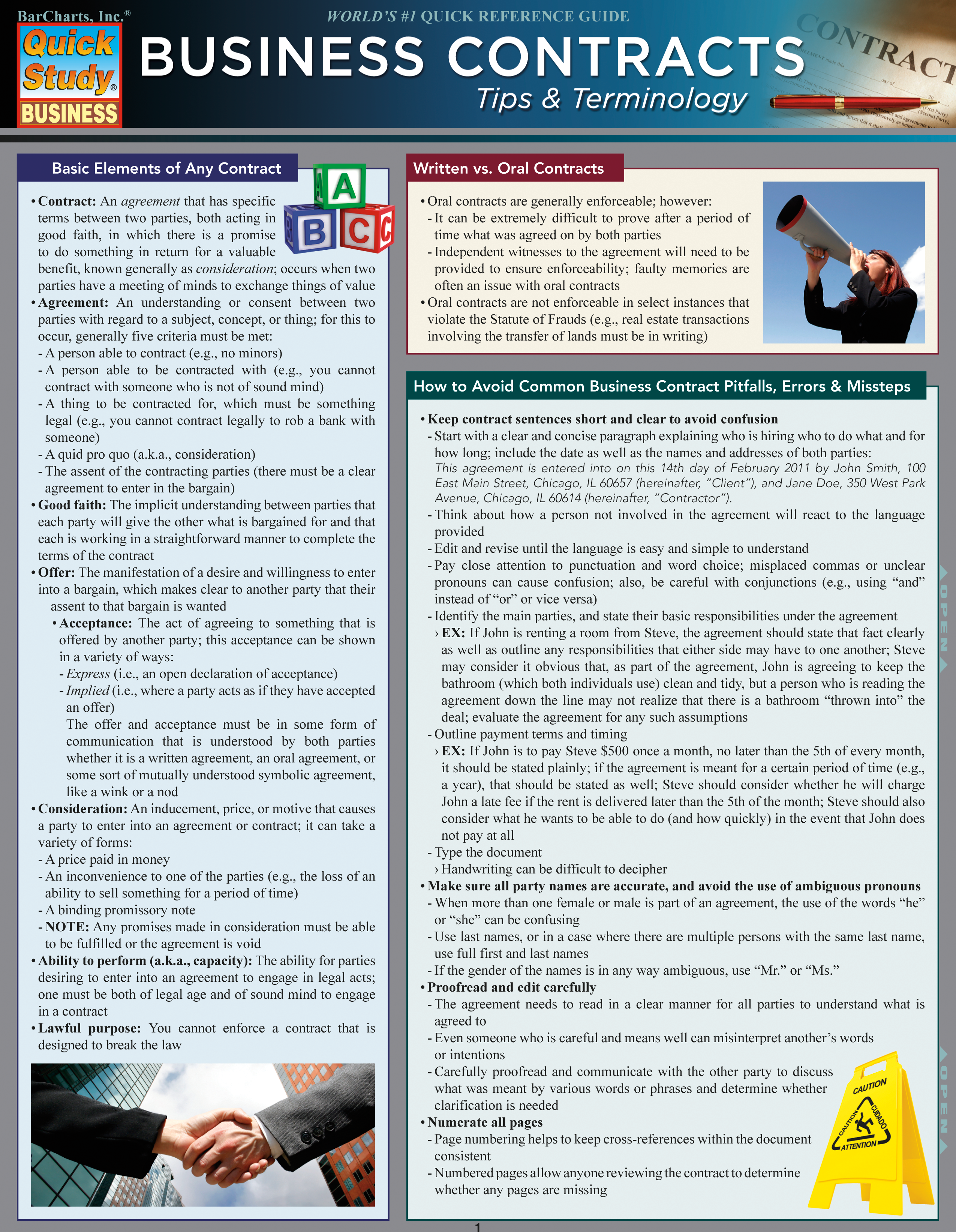 Business Contracts: Tips & Terminology