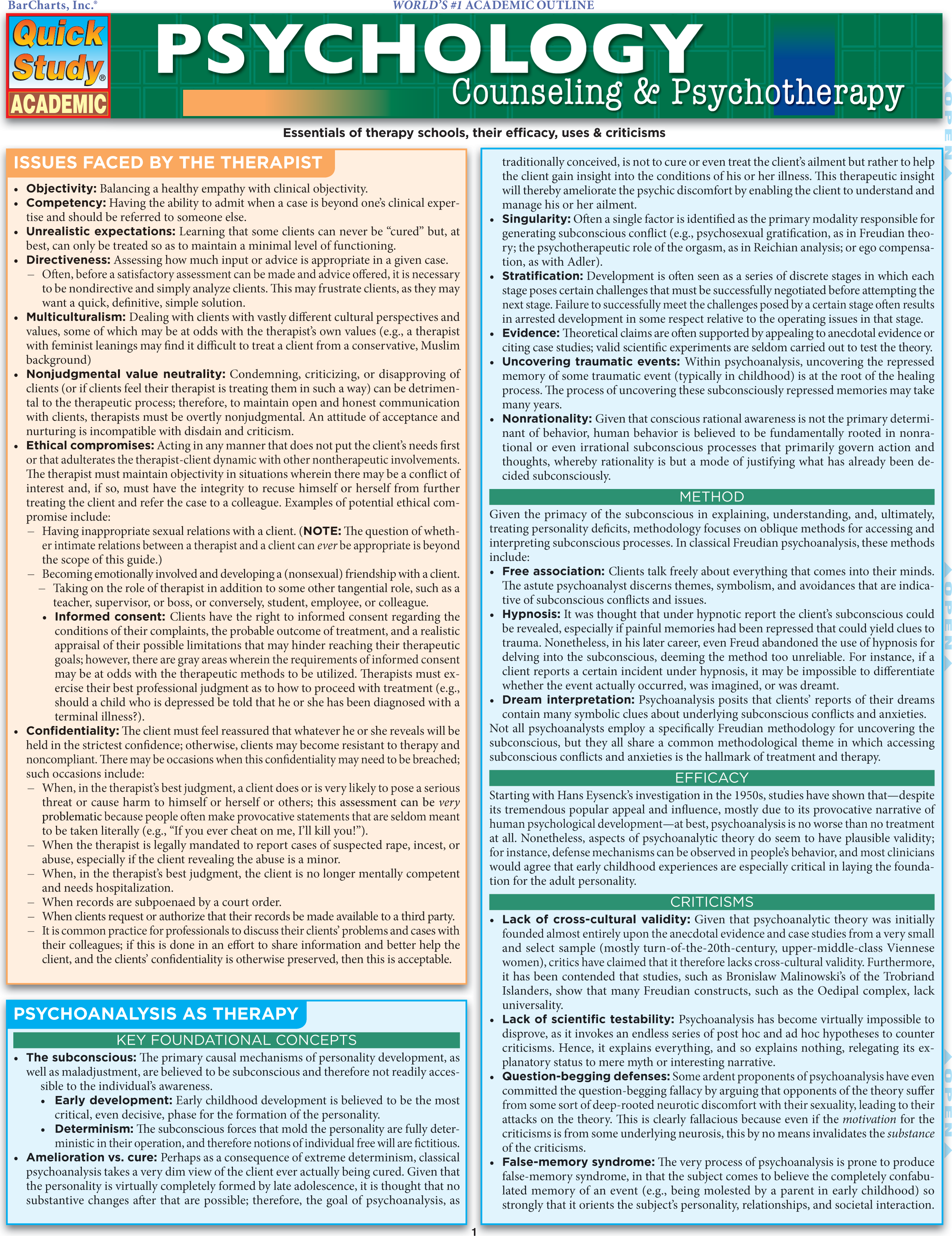 Psychology: Counseling & Psychotherapy
