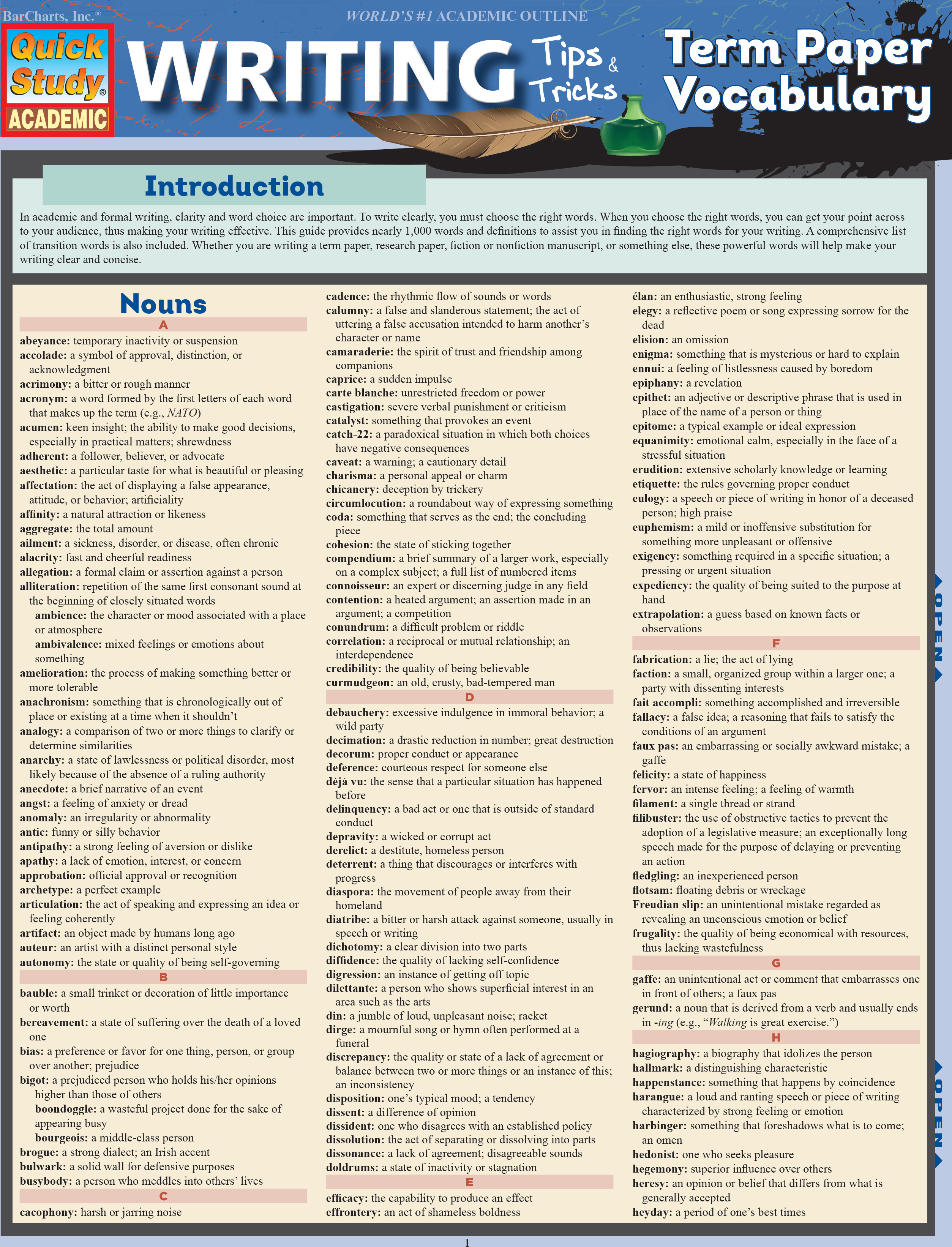 Writing Tips: Term Paper Vocabulary