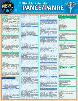 Physician Assistant Pance & Panre : A Quickstudy Laminated Reference Guide