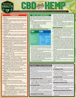 CBD & Hemp : A Quickstudy Laminated Reference