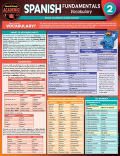 QuickStudy   Spanish Fundamentals 2 - Vocabulary L
