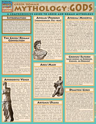 MYTHOLOGY: GREEK/ROMAN GODS
