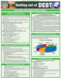 Getting Out of Debt Laminate Reference Chart