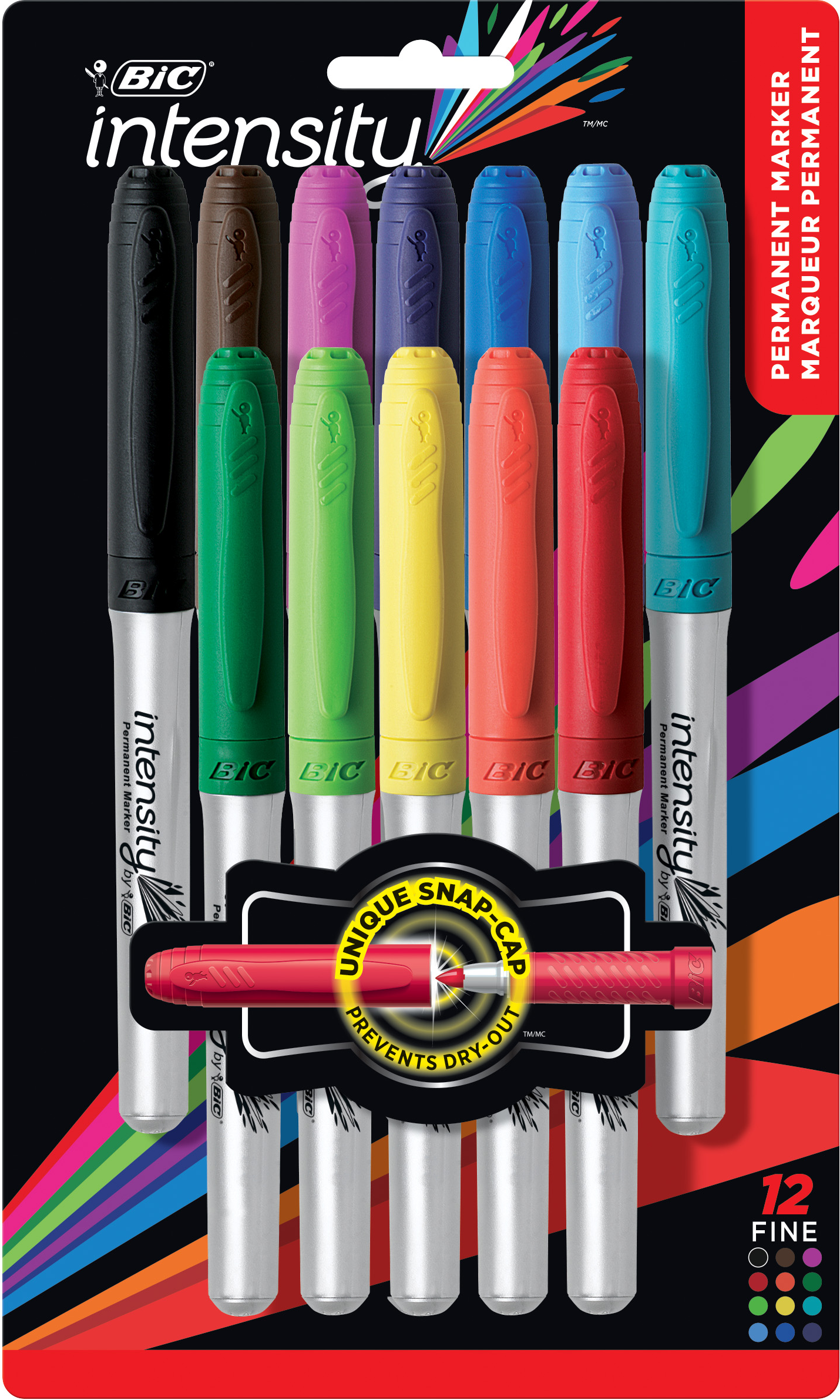 MARKER 12PK INTENSITY PERM AST