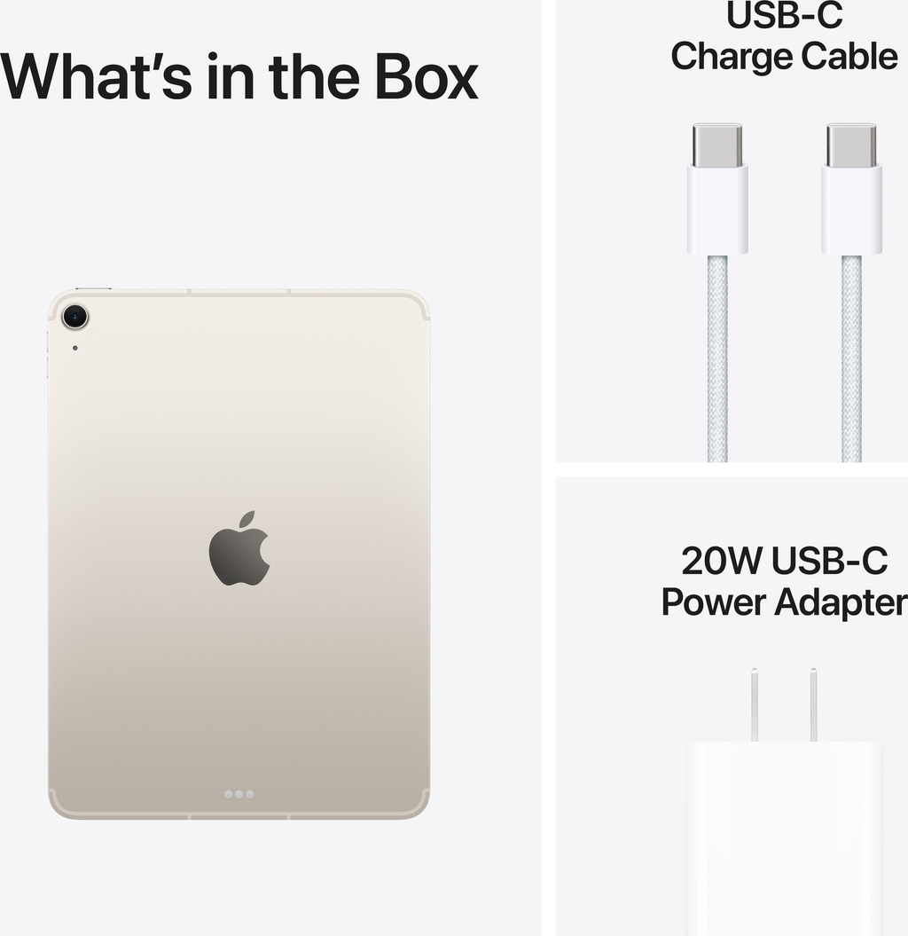 Apple 11-inch iPad Air M4 Chip Wi-Fi + Cellular - Starlight