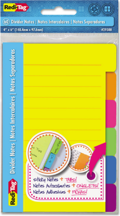 Sticky Divider Notes 4x6 60ct