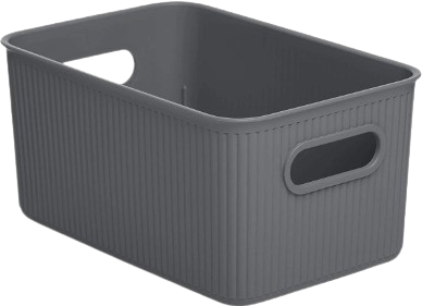 DK GRAY 5L RIBBED STORAGE BIN 
