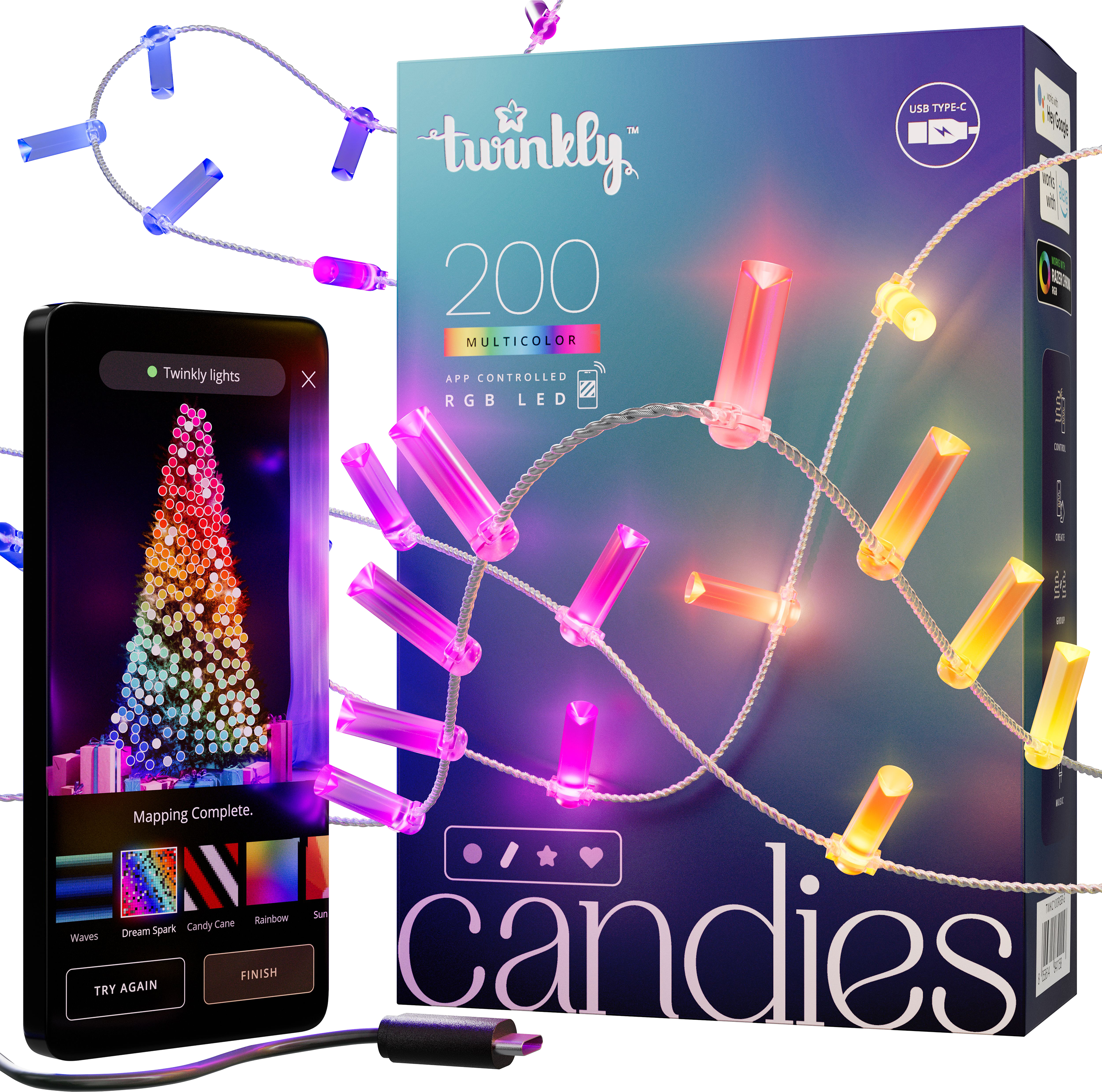 TW CANDIES CNDLSLEDStr 20F100C